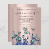 QRコードフローラ牧草地ワイルドフラワーブルーバラ (正面/裏面)