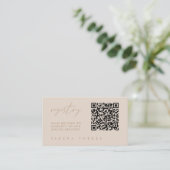QRコードブライダルシャワーレジストリモダン エンクロージャーカード (スタンド正面)