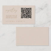 QRコードブライダルシャワーレジストリモダン エンクロージャーカード (正面/裏面)