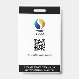 QRコードブラックでロゴを追加企業の バッジ
