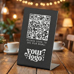 QRコードブラックメニューロゴ非接触型モダンカフェ 台座サイン<br><div class="desc">QRコードブラックメニューロゴ非接触モダンカフェ台座看板。ウェブサイトのURLに記入するだけで、QRコードが自動的に生成され、指定されたページにリンクされる。ロゴをアップロードしてあなたは完了!そこにあなたのカスタムメニューQRシンボルや象徴!</div>