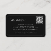 QRコードブラックモダンのWeb結婚サイトの詳細 エンクロージャーカード (正面)