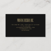 QRコードブラックモダン絵画ズ 名刺 (裏面)