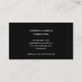 QRコードブラックロゴ名刺の追加 名刺 (裏面)