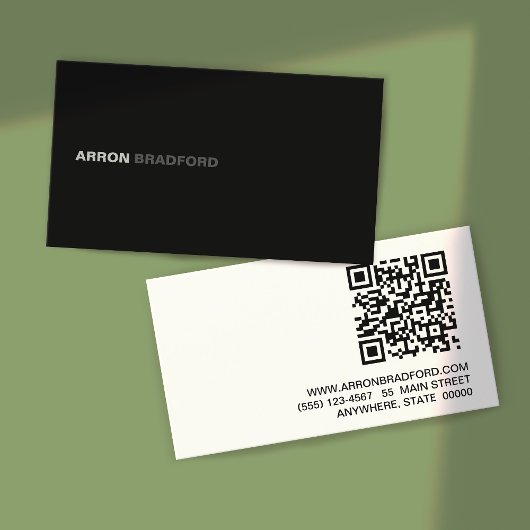 QRコードブラック 名刺