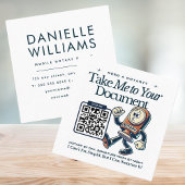 QRコードブランドキャラクター公証人 スクエア名刺