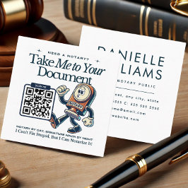 QRコードブランドキャラクター公証人 スクエア名刺