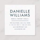 QRコードブランドキャラクター公証人 スクエア名刺 (裏面)