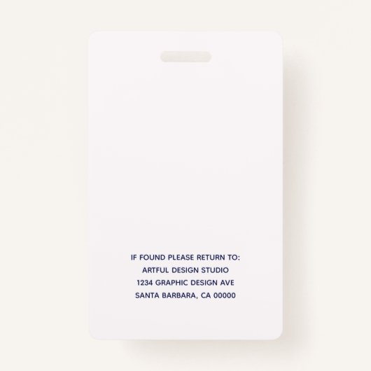 QRコードブルーでロゴを追加企業の バッジ (裏面)