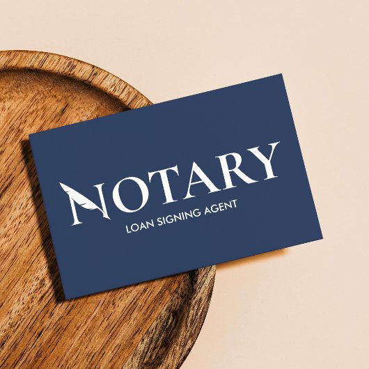 QRコードブルー&ホワイトプロフェッショナル公証人 名刺