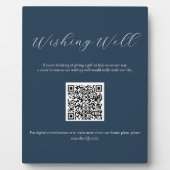 QRコードプラーク付き海軍ウィッシングウェルサイン フォトプラーク (正面)
