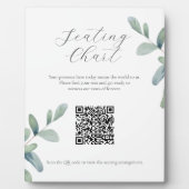 QRコードプラーク付き緑のシーティンググラフサイン フォトプラーク (正面)