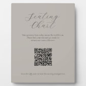 QRコードプレート付きナチュラル座席図記号 フォトプラーク (正面)