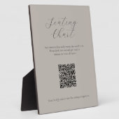 QRコードプレート付きナチュラル座席図記号 フォトプラーク (側面)