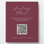 QRコードプレート付きブルゴーニュのグラフ記号 フォトプラーク (正面)