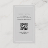 QRコードプロフェッショナルカスタムフォトロゴポートレート 名刺 (裏面)