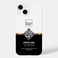 QRコードプロフェッショナルカスタムロゴ黒金ゴールドモダン