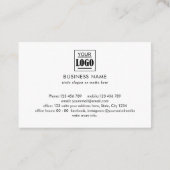 QRコードプロフェッショナルシンプルロゴ不動産仲介業者写真バス 名刺 (裏面)