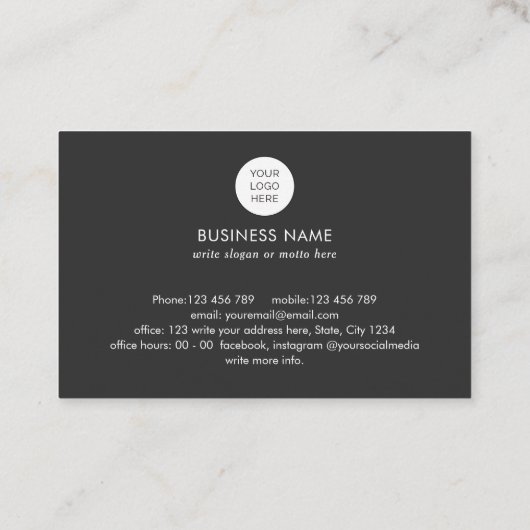 QRコードプロフェッショナルシンプルロゴ不動産仲介業者写真バス 名刺 (裏面)