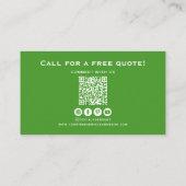 QRコードプロフェッショナルツリーサービス 名刺 (裏面)