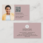 QRコードプロフェッショナルネットワー実在ク資産エージェント 名刺 (正面/裏面)