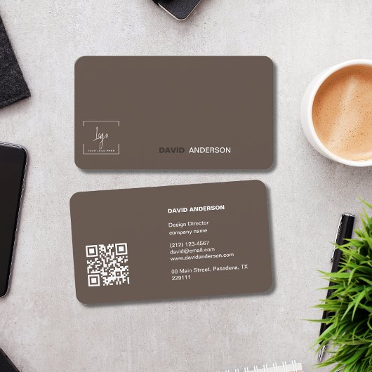 Qrコードプロフェッショナルビジネスロモダンゴスタイリッシュ 名刺