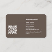 Qrコードプロフェッショナルビジネスロモダンゴスタイリッシュ 名刺 (裏面)