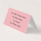 QRコードプロフェッショナルピンクブラックヘアスタイリストモダン 名刺 (裏面)