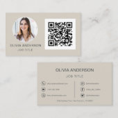 QRコードプロフェッショナルフォトテラコッタアーストーン 名刺 (正面/裏面)
