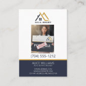 QRコードプロフェッショナルフォトモダン不動産仲介業者ブローカー 名刺 (正面)