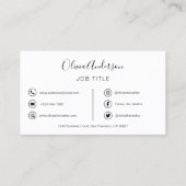 QRコードプロフェッショナルフォト白黒事業部 名刺 (裏面)