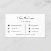 QRコードプロフェッショナルフォト白黒 名刺 (裏面)