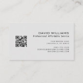 QRコードプロフェッショナルフローリング及びタイラー 名刺 (裏面)