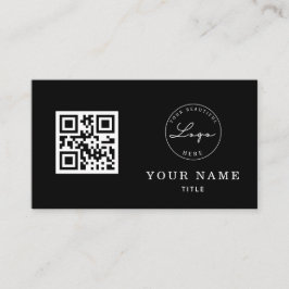 QRコードプロフェッショナルブラッククラシックロカスタムゴ 名刺