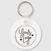 QRコードプロフェッショナルホワイトビジネス名円 キーホルダー (裏面)