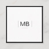 QRコードプロフェッショナルホワイトブラックソーシャルメディア スクエア名刺 (正面)