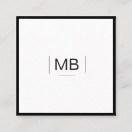 QRコードプロフェッショナルホワイトブラックソーシャルメディア スクエア名刺