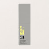 QRコードプロフェッショナルミニマリストはっきりしたグレー黄色 名刺 (外部フラット)