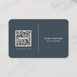 QRコードプロフェッショナルミニマリストソーシャルメディアクリーン 名刺