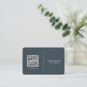 QRコードプロフェッショナルミニマリストソーシャルメディアクリーン 名刺 (スタンド正面)