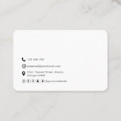 QRコードプロフェッショナルミニマリストソーシャルメディアクリーン 名刺 (裏面)