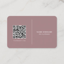 QRコードプロフェッショナルミニマリストソーシャルメディアクリーン 名刺