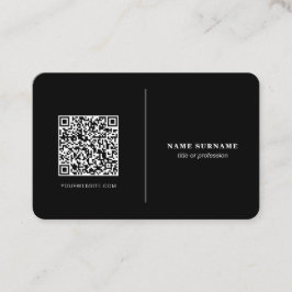 QRコードプロフェッショナルミニマリストソーシャルメディアブラック 名刺