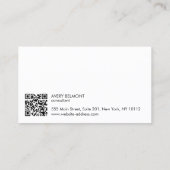 QRコードプロフェッショナルモダンシンプルブラック 名刺 (裏面)