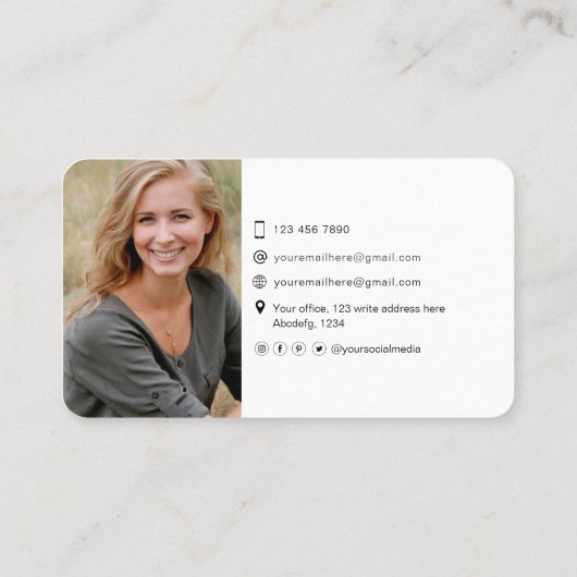 QRコードプロフェッショナルモダン写真家 名刺 (裏面)