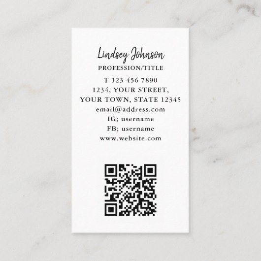 QRコードプロフェッショナル名刺 名刺 (裏面)