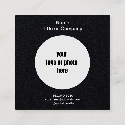 QRコードプロフェッショナル ミニマル スクエア名刺 (裏面)