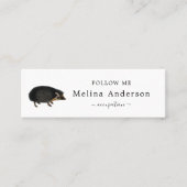 QRコードヘッジホッグのソーシャルメディア スキニー名刺 (正面)