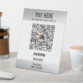 QRコードベンモスモールビジネスシルバーの追加 台座サイン (インサイチュ)
