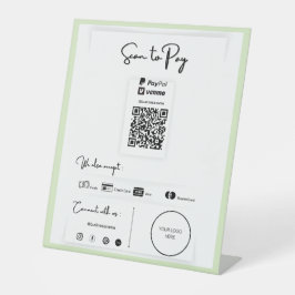 QRコードペデスタルのサインを1つ支払うSCN 台座サイン